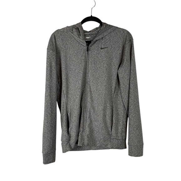 Nike Yoga Dri-FIT Lightweight Full Zip Hoodie Gray Size Small - Picture 1 of 7